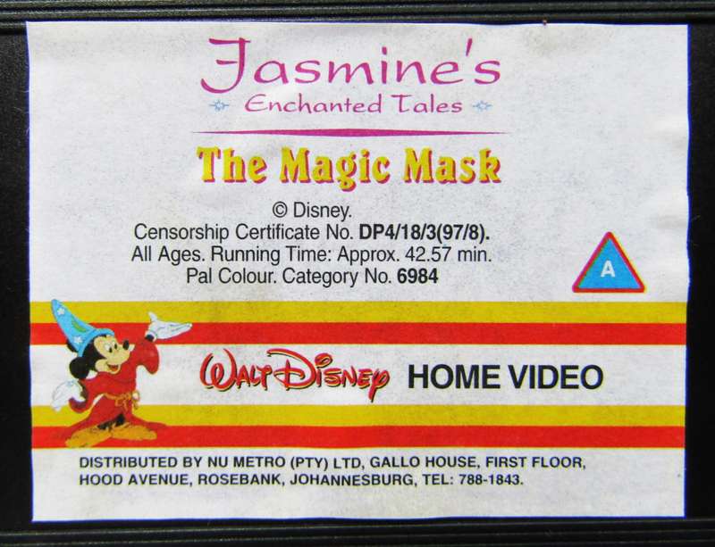 Jasmine's Enchanted Tales - The Magic Mask - Walt Disney VHS Tape (1997)