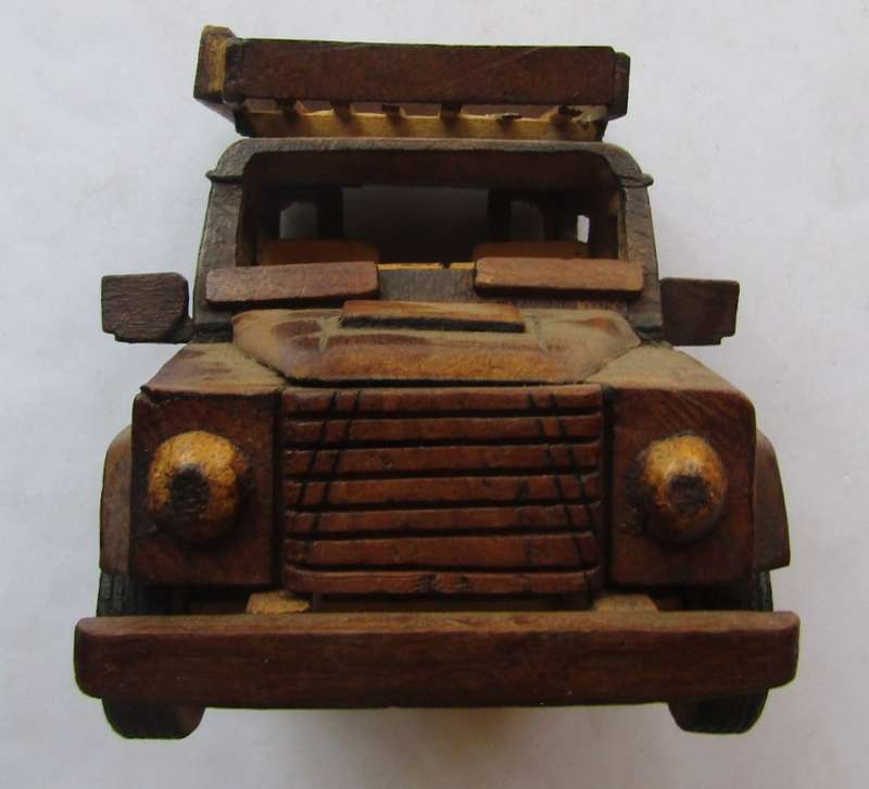 Old Malawi Hand Made Wooden Jeep