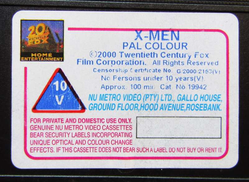 X-Men Movie VHS Tape (2000)