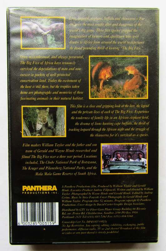The Big Five of Africa - VHS Video Tape (1995)