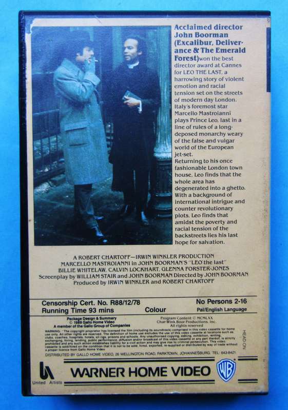 Leo the Last - Movie VHS Tape (1989)