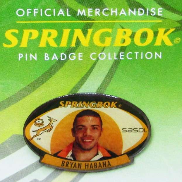 Bryan Habana Springbok Rugby Pin Badge