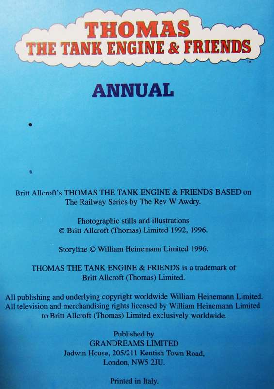 1996 Thomas The Tank Engine & Friends Annual