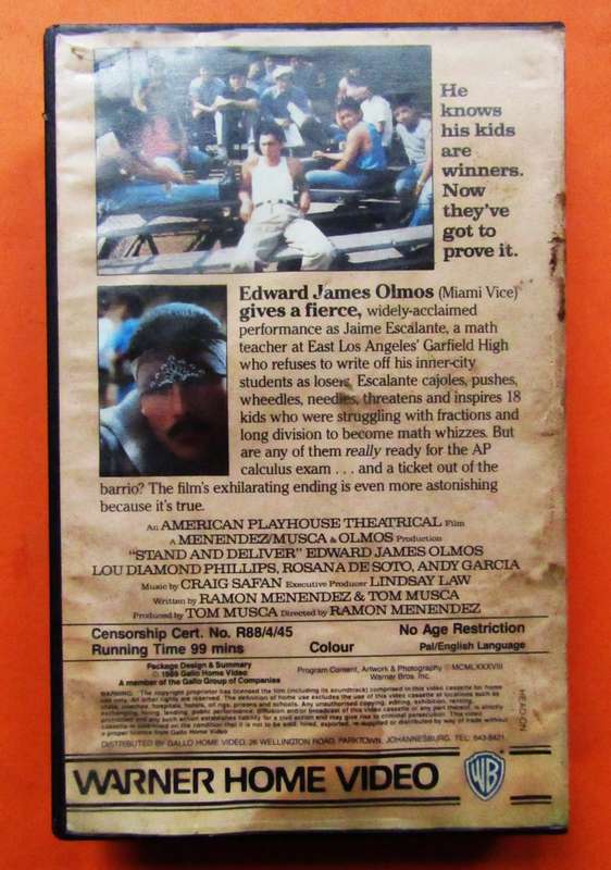 Stand and Deliver - Movie VHS Tape (1989)