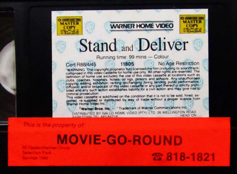 Stand and Deliver - Movie VHS Tape (1989)