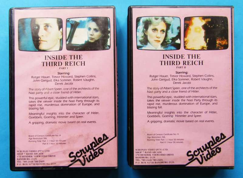 Inside the Third Reich - Part 1 and 2 - Betamax Video Tapes (1982)