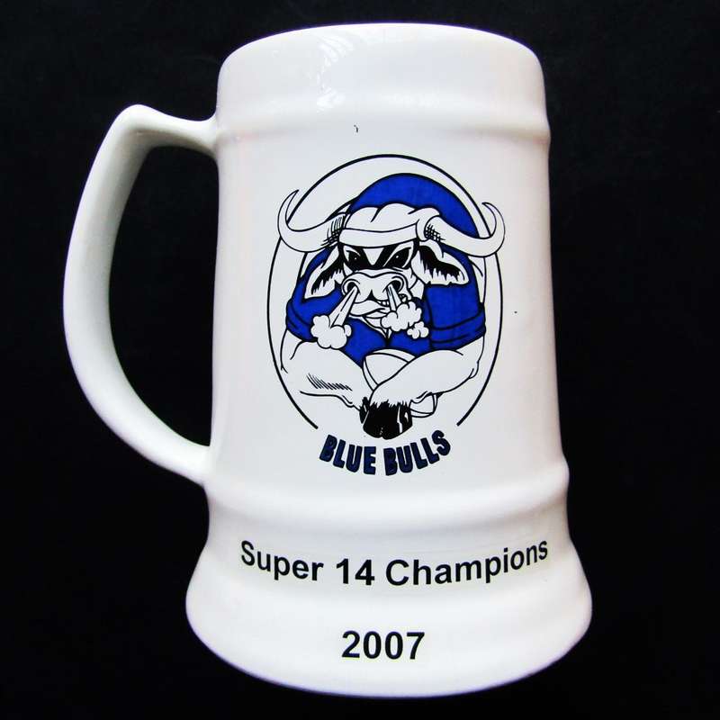 2007 Bulls Super 14 Champions Rugby Beer Mug