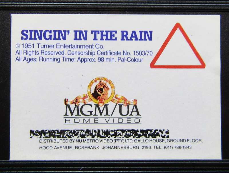 Singin` in the Rain - Movie VHS Tape