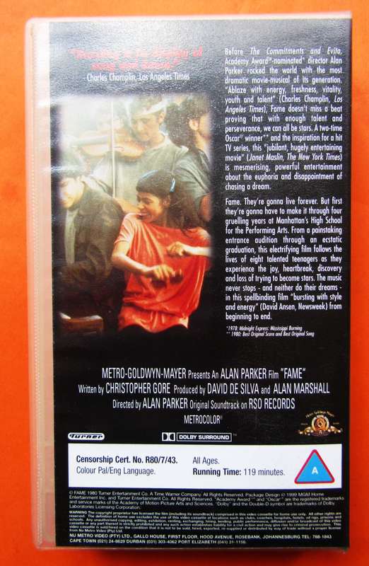 Fame - Movie VHS Tape (1999)
