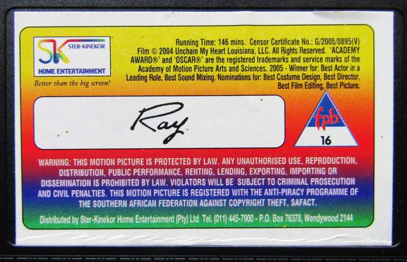 Ray - Jamie Foxx - Movie VHS Tape (2005)