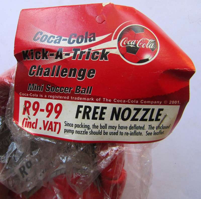 2001 New Sealed Coca Cola Kick-a-Trick Mini Soccer Ball
