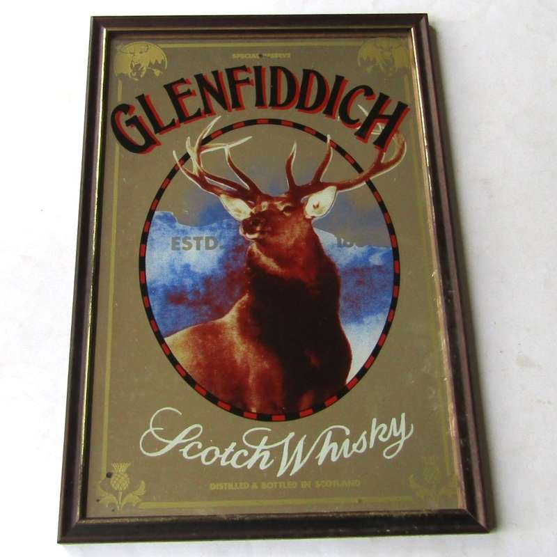 Old Glenfiddich Whisky Bar Mirror