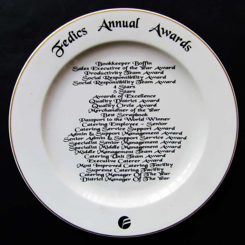 Old Fedics Annual Awards Display Plate