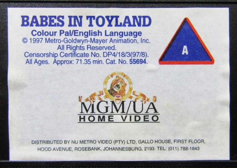 Babes in Toyland - Movie VHS Tape (1997)