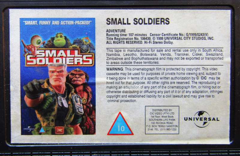 Small Soldiers - Movie VHS Tape (1999)