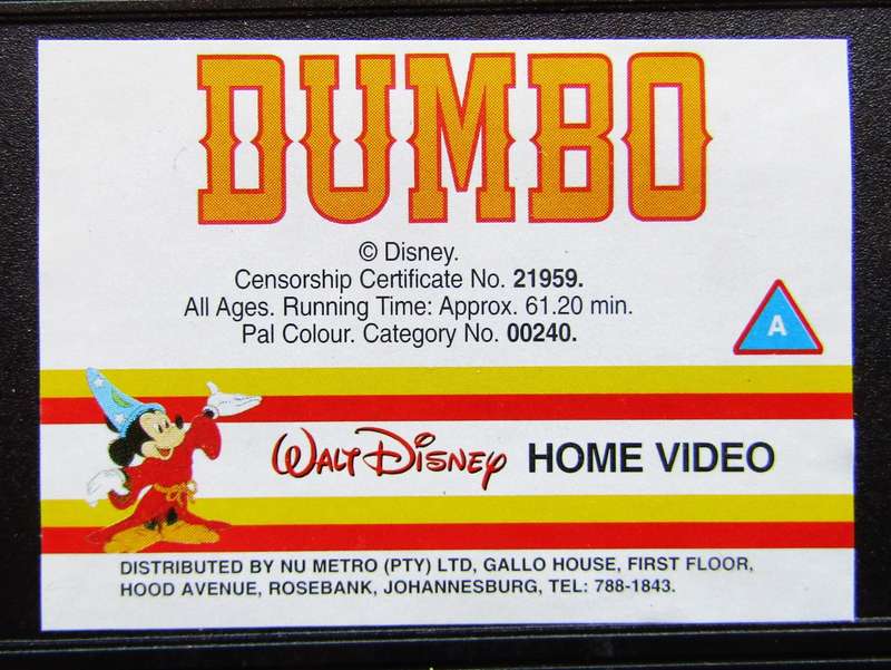 Dumbo - Walt Disney VHS Tape