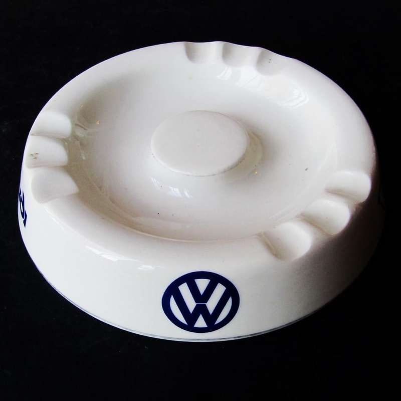 Large Volkswagen Audi Motors Ceramic Ashtray