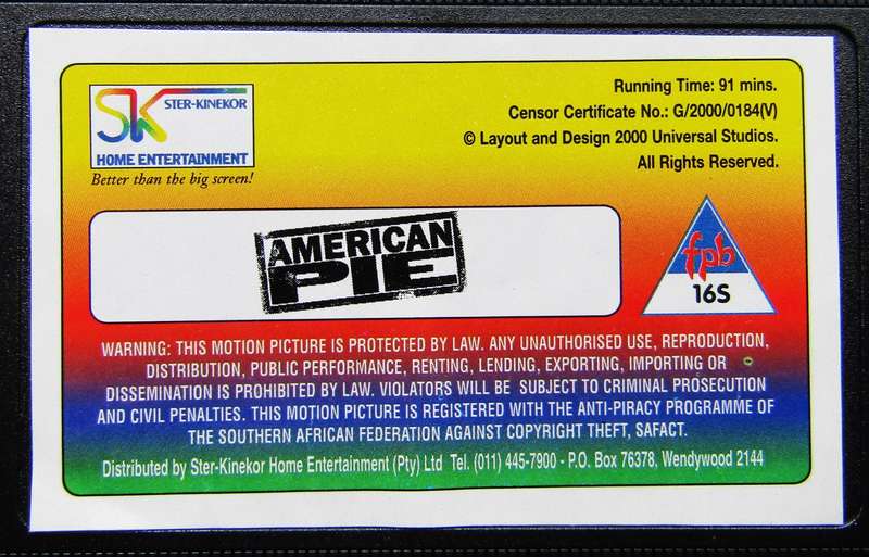 American Pie - Movie VHS Tape (2000)
