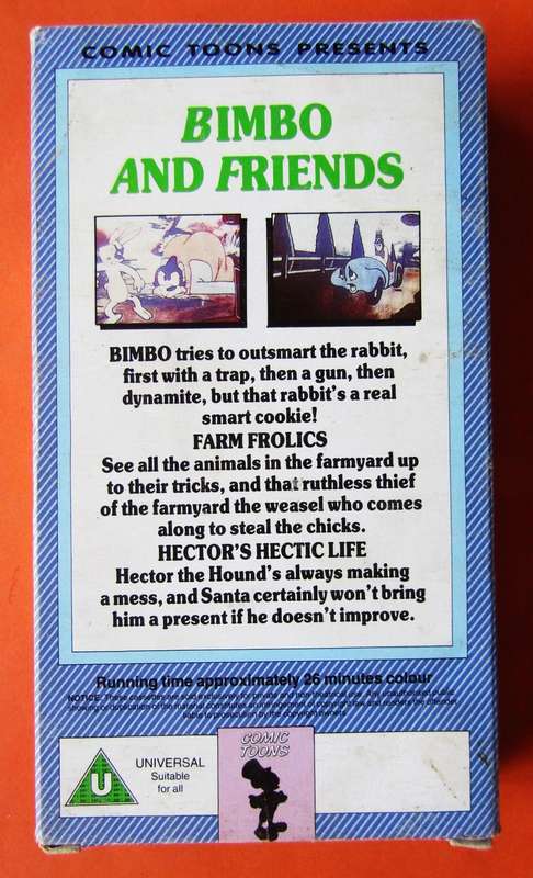Bimbo and Friends - Cartoon VHS Tape