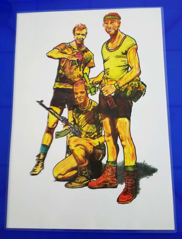 Old Rhodesia Army Soldiers Laminated Poster