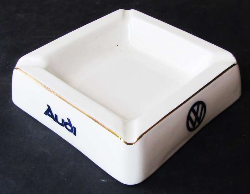 Large Volkswagen Audi Motors Ceramic Ashtray