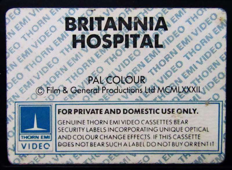 Britannia Hospital - Dark Comedy Movie VHS Tape (1982)