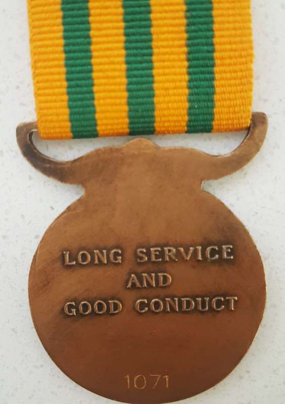 Bophuthatswana Army Long Service and Good Conduct Medal - Full Size
