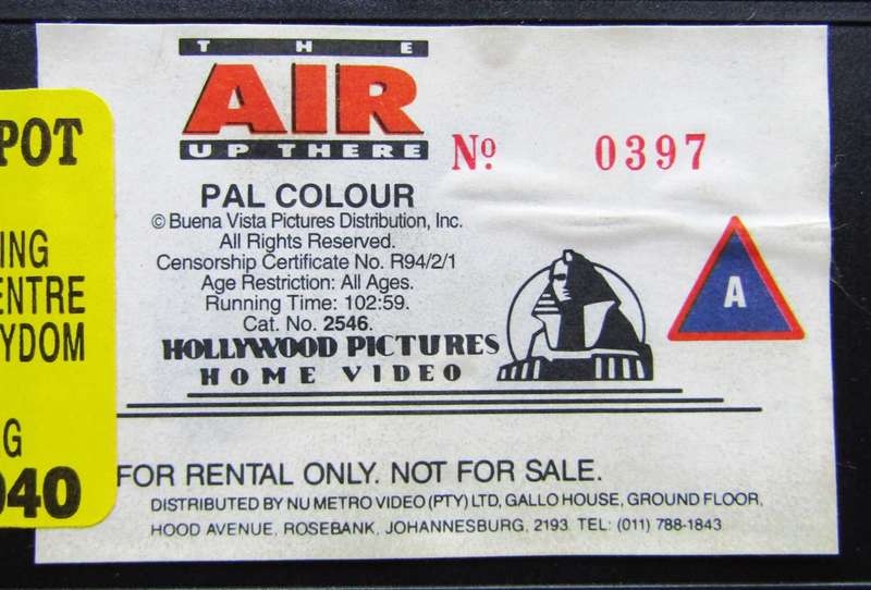 The Air Up There - Kevin Bacon - Movie VHS Tape (1994)