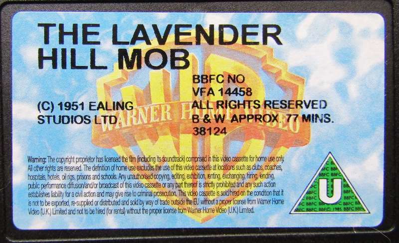 The Lavender Hill Mob - Movie VHS Tape (1993)