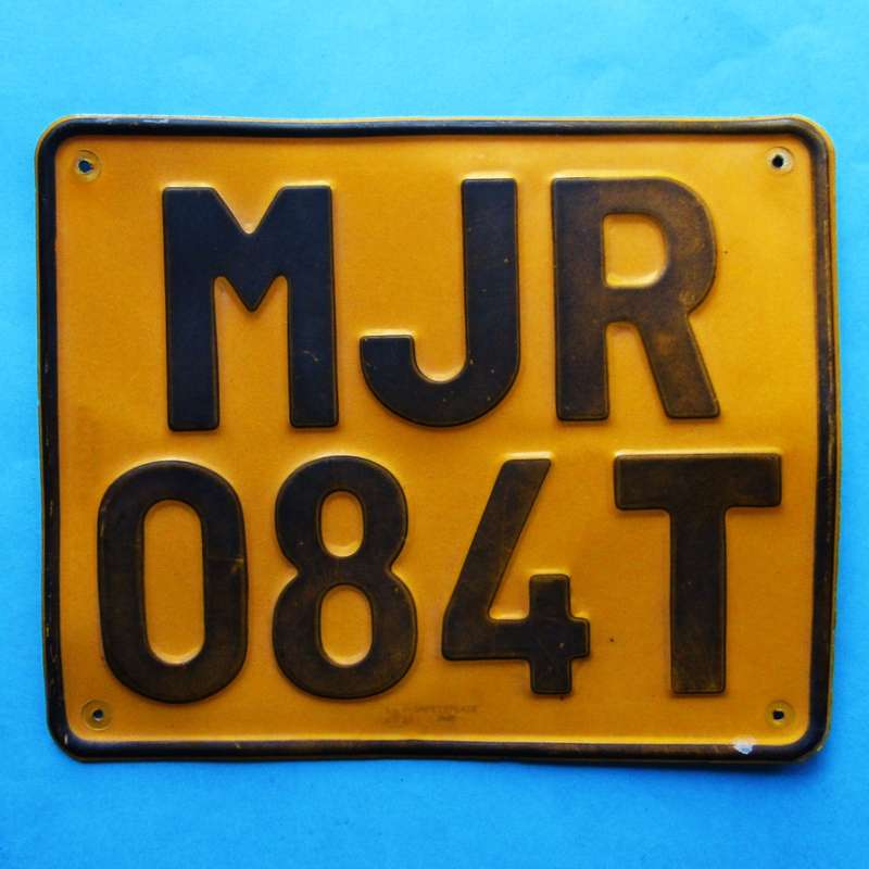 Old Transvaal Metal Motorbike Number Plate
