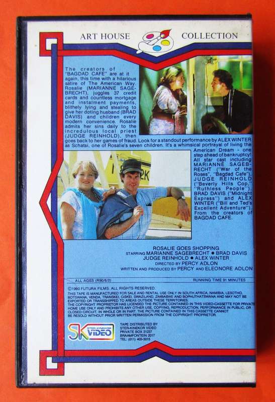 Rosalie Goes Shopping - Movie VHS Tape (1990)
