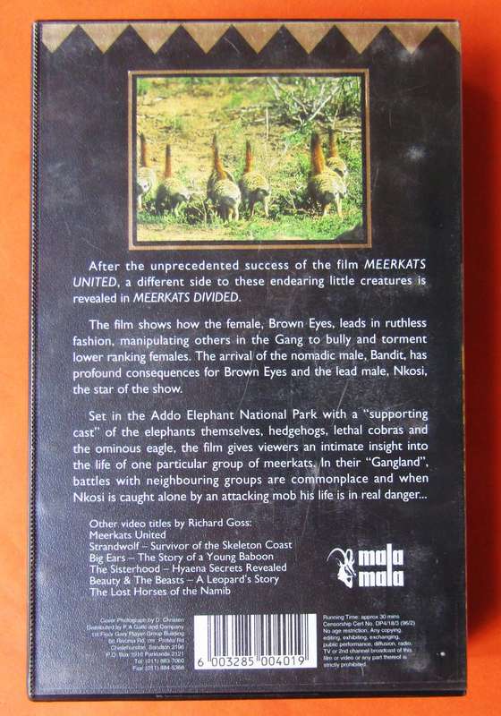 Meerkats Divided - VHS Video Tape (1996)