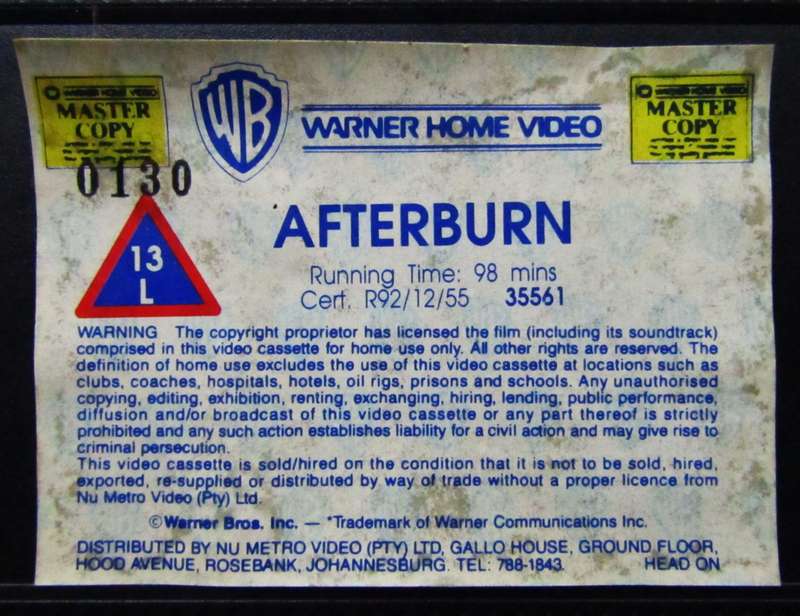 Afterburn - Movie VHS Tape (1992)