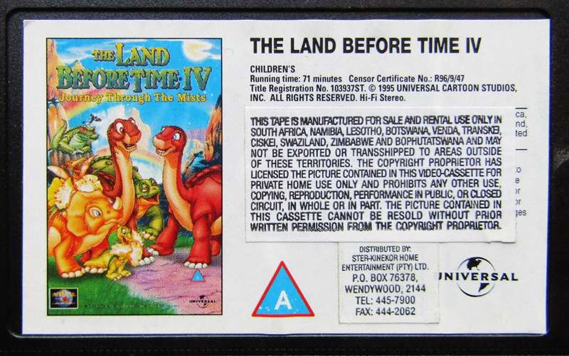 The Land Before Time IV - VHS Video Tape (1995)
