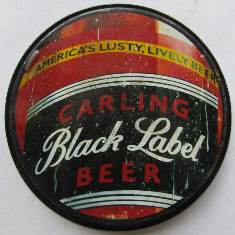 Old Carling Black Label Beer Metal Bar Tray