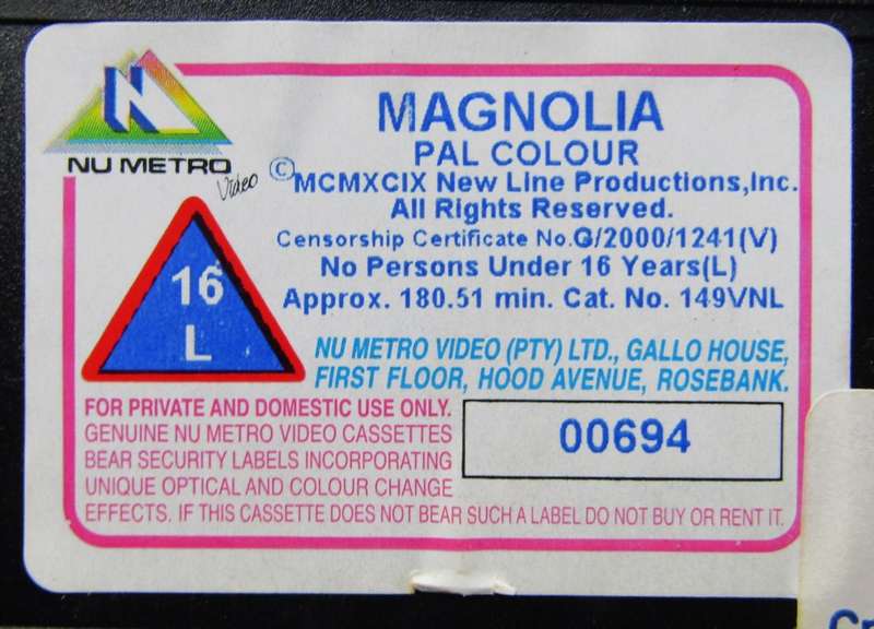 Magnolia - Tom Cruise - Movie VHS Tape (2000)