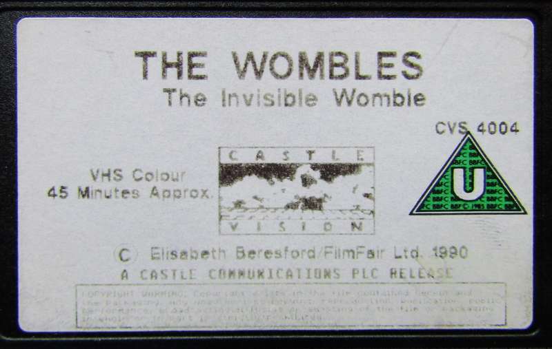 The Wombles - TV Series VHS Tape (1990)