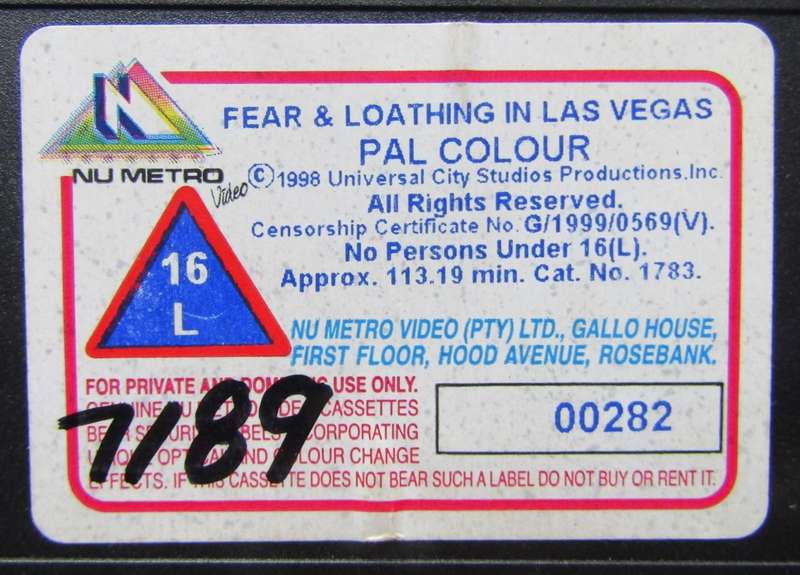 Fear and Loathing in Las Vegas - Movie VHS Tape (1999)