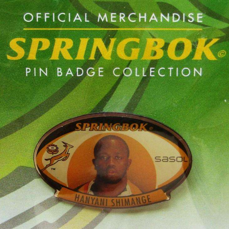 Hanyani Shimange Springbok Rugby Pin Badge