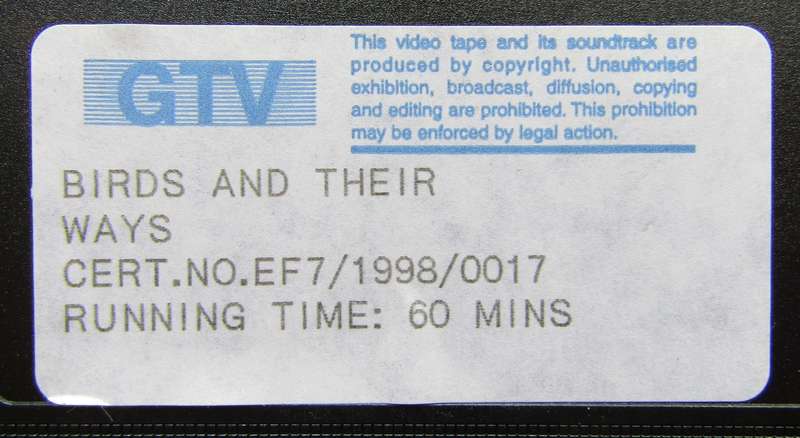 Birds and Their Ways - VHS Video Tape (1999)
