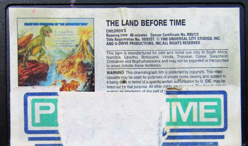 The Land Before Time - Movie VHS Tape (1988)