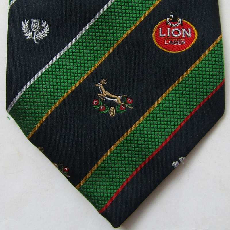 90's Springboks vs Scotland and Wales Rugby Neck Tie