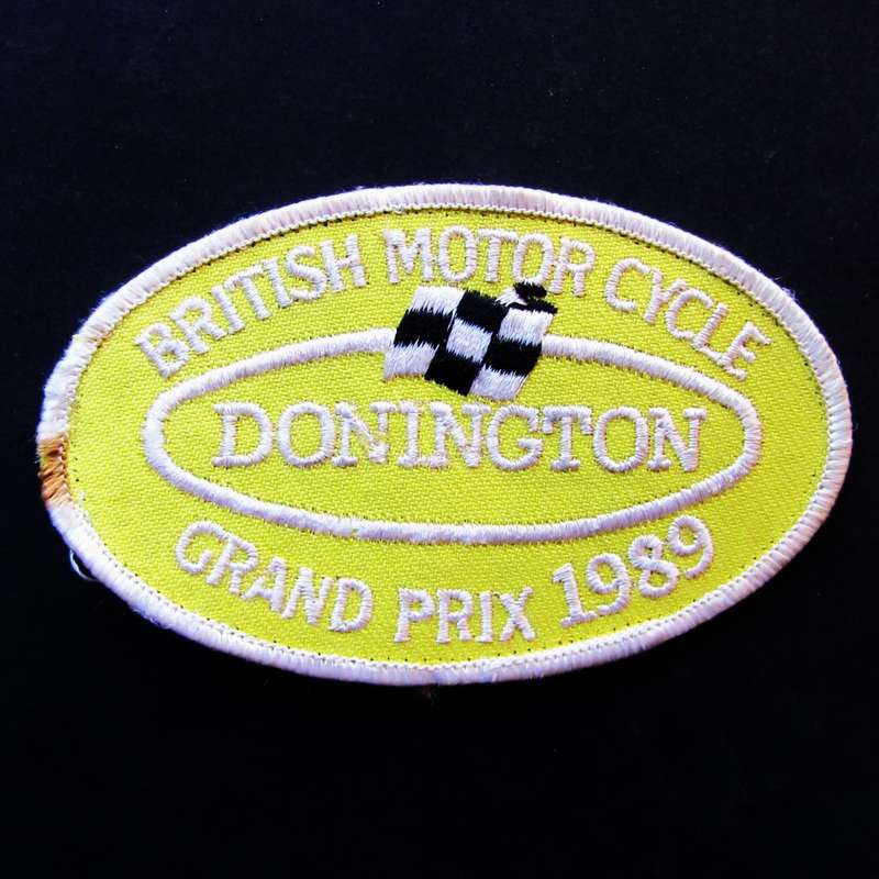 1989 Donington British Motorcycle Grand Prix Patch Badge
