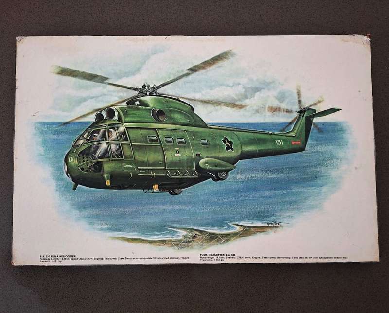 SAAF Puma Helicopter Hardboard Display