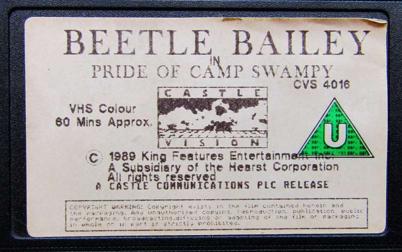 Beetle Bailey - TV Series VHS Tape (1989)