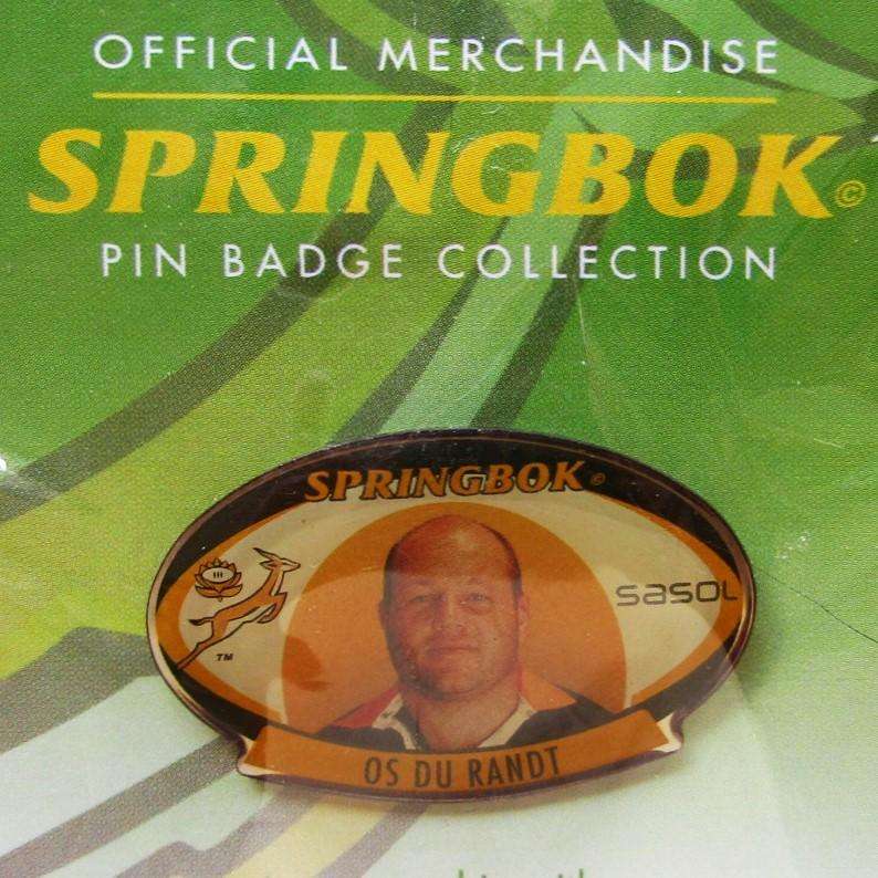 Os du Randt Springbok Rugby Pin Badge