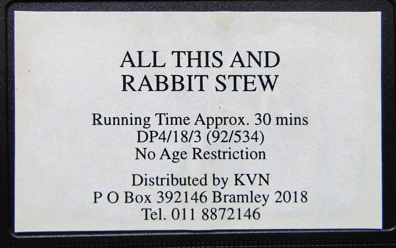 All This and Rabbit Stew - Cartoon VHS Tape (1992)