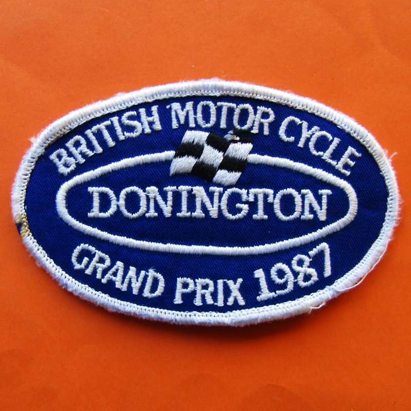 1987 Donington British Motorcycle Grand Prix Patch Badge