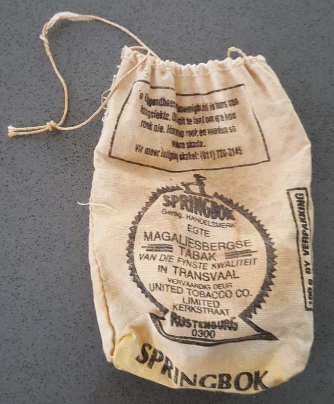 Old Springbok Tobacco Pouch with Some Tobacco Still In