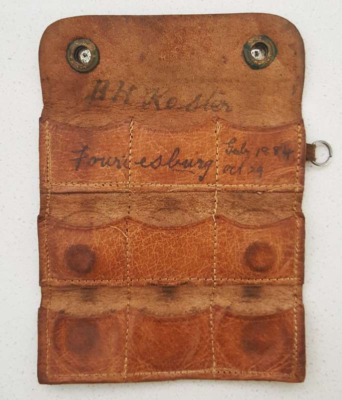 Vintage Leather Coin Holder Key Ring